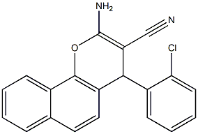 2-amino-4-(2-chlorophenyl)-4H-benzo[h]chromene-3-carbonitrile 结构式