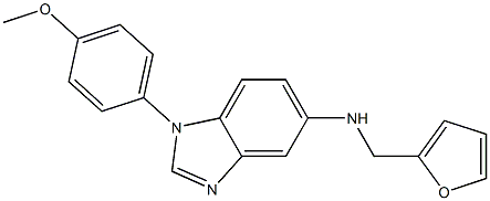 N-(2-furylmethyl)-N-[1-(4-methoxyphenyl)-1H-benzimidazol-5-yl]amine 结构式
