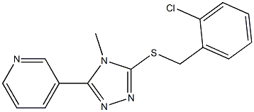 3-{5-[(2-chlorobenzyl)sulfanyl]-4-methyl-4H-1,2,4-triazol-3-yl}pyridine 结构式