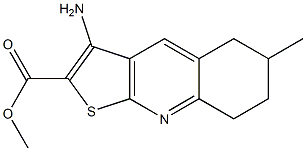 methyl 3-amino-6-methyl-5,6,7,8-tetrahydrothieno[2,3-b]quinoline-2-carboxylate 结构式