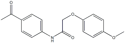 N-(4-acetylphenyl)-2-(4-methoxyphenoxy)acetamide 结构式