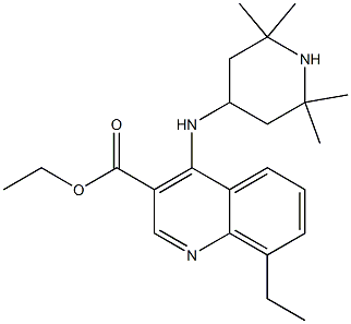 ethyl 8-ethyl-4-[(2,2,6,6-tetramethyl-4-piperidinyl)amino]-3-quinolinecarboxylate 结构式