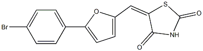 5-{[5-(4-bromophenyl)-2-furyl]methylene}-1,3-thiazolidine-2,4-dione 结构式