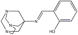 2-[(1,3,6-triazatricyclo[4.3.1.1~3,8~]undec-8-ylimino)methyl]phenol 结构式