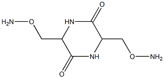 3,6-bis[(aminooxy)methyl]-2,5-piperazinedione 结构式
