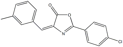 2-(4-chlorophenyl)-4-(3-methylbenzylidene)-1,3-oxazol-5(4H)-one 结构式