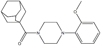 1-(1-adamantylcarbonyl)-4-(2-methoxyphenyl)piperazine 结构式