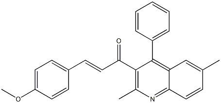 1-(2,6-dimethyl-4-phenyl-3-quinolinyl)-3-(4-methoxyphenyl)-2-propen-1-one 结构式