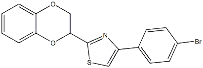 4-(4-bromophenyl)-2-(2,3-dihydro-1,4-benzodioxin-2-yl)-1,3-thiazole 结构式