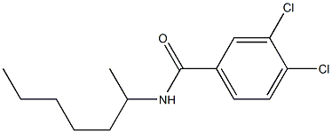 3,4-dichloro-N-(1-methylhexyl)benzamide 结构式