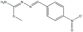 methyl N'-{4-nitrobenzylidene}hydrazonothiocarbamate 结构式