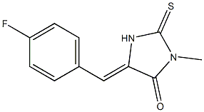 5-(4-fluorobenzylidene)-3-methyl-2-thioxo-4-imidazolidinone 结构式