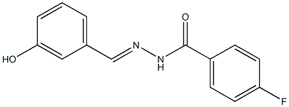 4-fluoro-N'-(3-hydroxybenzylidene)benzohydrazide 结构式