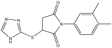1-(3,4-dimethylphenyl)-3-(4H-1,2,4-triazol-3-ylsulfanyl)-2,5-pyrrolidinedione 结构式