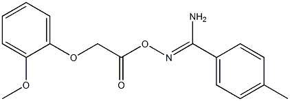 N'-{[(2-methoxyphenoxy)acetyl]oxy}-4-methylbenzenecarboximidamide 结构式