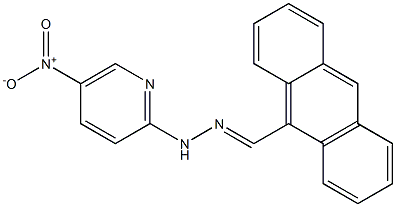 9-anthracenecarbaldehyde {5-nitro-2-pyridinyl}hydrazone 结构式