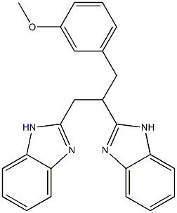 2-[2-(1H-benzimidazol-2-yl)-1-(3-methoxybenzyl)ethyl]-1H-benzimidazole 结构式