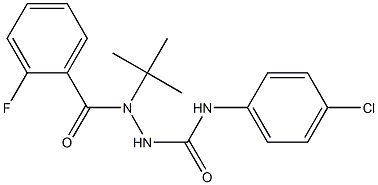 2-tert-butyl-N-(4-chlorophenyl)-2-(2-fluorobenzoyl)hydrazinecarboxamide 结构式