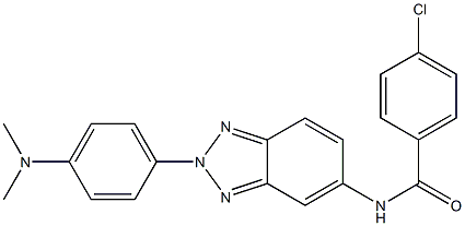 4-chloro-N-{2-[4-(dimethylamino)phenyl]-2H-1,2,3-benzotriazol-5-yl}benzamide 结构式
