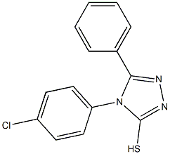 4-(4-chlorophenyl)-5-phenyl-4H-1,2,4-triazol-3-yl hydrosulfide 结构式