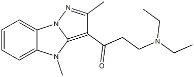3-(diethylamino)-1-(2,4-dimethyl-4H-pyrazolo[1,5-a]benzimidazol-3-yl)-1-propanone 结构式