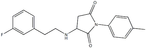 3-{[2-(3-fluorophenyl)ethyl]amino}-1-(4-methylphenyl)-2,5-pyrrolidinedione 结构式