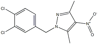 1-(3,4-dichlorobenzyl)-4-nitro-3,5-dimethyl-1H-pyrazole 结构式