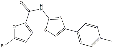 5-bromo-N-[4-(4-methylphenyl)-1,3-thiazol-2-yl]-2-furamide 结构式