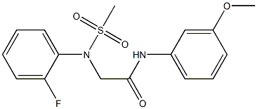 2-[2-fluoro(methylsulfonyl)anilino]-N-(3-methoxyphenyl)acetamide 结构式