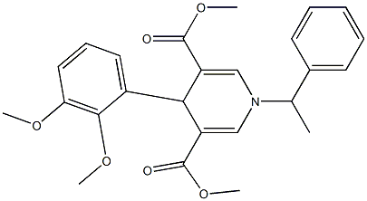 dimethyl 4-(2,3-dimethoxyphenyl)-1-(1-phenylethyl)-1,4-dihydro-3,5-pyridinedicarboxylate 结构式