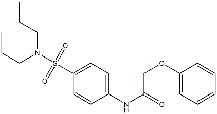 N-{4-[(dipropylamino)sulfonyl]phenyl}-2-phenoxyacetamide 结构式