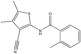 N-(3-cyano-4,5-dimethyl-2-thienyl)-2-methylbenzamide 结构式