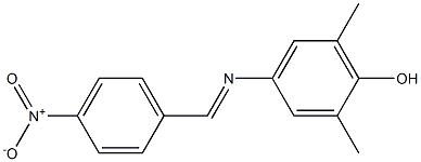 4-({4-nitrobenzylidene}amino)-2,6-dimethylphenol 结构式
