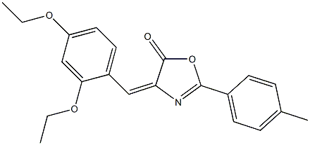 4-(2,4-diethoxybenzylidene)-2-(4-methylphenyl)-1,3-oxazol-5(4H)-one 结构式