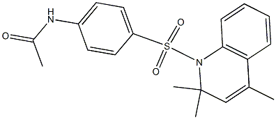 N-{4-[(2,2,4-trimethyl-1(2H)-quinolinyl)sulfonyl]phenyl}acetamide 结构式