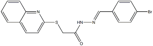 N'-(4-bromobenzylidene)-2-(2-quinolinylsulfanyl)acetohydrazide 结构式