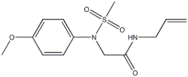 N-allyl-2-[4-methoxy(methylsulfonyl)anilino]acetamide 结构式