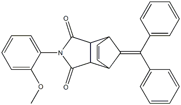 10-(diphenylmethylene)-4-(2-methoxyphenyl)-4-azatricyclo[5.2.1.0~2,6~]dec-8-ene-3,5-dione 结构式