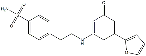 4-(2-{[5-(2-furyl)-3-oxo-1-cyclohexen-1-yl]amino}ethyl)benzenesulfonamide 结构式