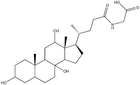 [(3,8,12-trihydroxy-24-oxocholan-24-yl)amino]acetate 结构式