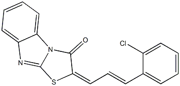 2-[3-(2-chlorophenyl)-2-propenylidene][1,3]thiazolo[3,2-a]benzimidazol-3(2H)-one 结构式