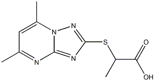 2-[(5,7-dimethyl[1,2,4]triazolo[1,5-a]pyrimidin-2-yl)sulfanyl]propanoic acid 结构式