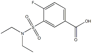 3-[(diethylamino)sulfonyl]-4-fluorobenzoic acid 结构式