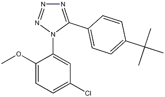 5-(4-tert-butylphenyl)-1-(5-chloro-2-methoxyphenyl)-1H-tetraazole 结构式