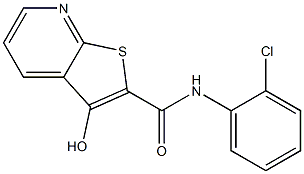 N-(2-chlorophenyl)-3-hydroxythieno[2,3-b]pyridine-2-carboxamide 结构式