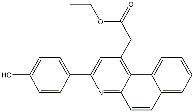 ethyl [3-(4-hydroxyphenyl)benzo[f]quinolin-1-yl]acetate 结构式