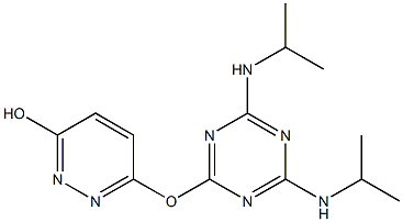 6-{[4,6-bis(isopropylamino)-1,3,5-triazin-2-yl]oxy}-3-pyridazinol 结构式