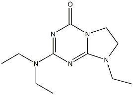 2-(diethylamino)-8-ethyl-7,8-dihydroimidazo[1,2-a][1,3,5]triazin-4(6H)-one 结构式