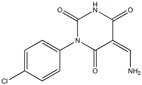 5-(aminomethylene)-1-(4-chlorophenyl)-2,4,6(1H,3H,5H)-pyrimidinetrione 结构式