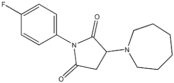 3-azepan-1-yl-1-(4-fluorophenyl)pyrrolidine-2,5-dione 结构式